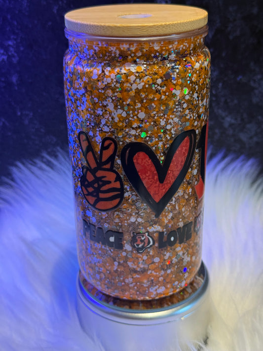 Bengals 16 oz snow globe tumbler